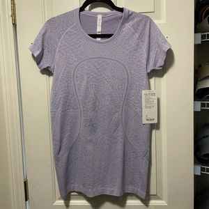 Purple lululemon short sleeve workout top, NWT, size 10